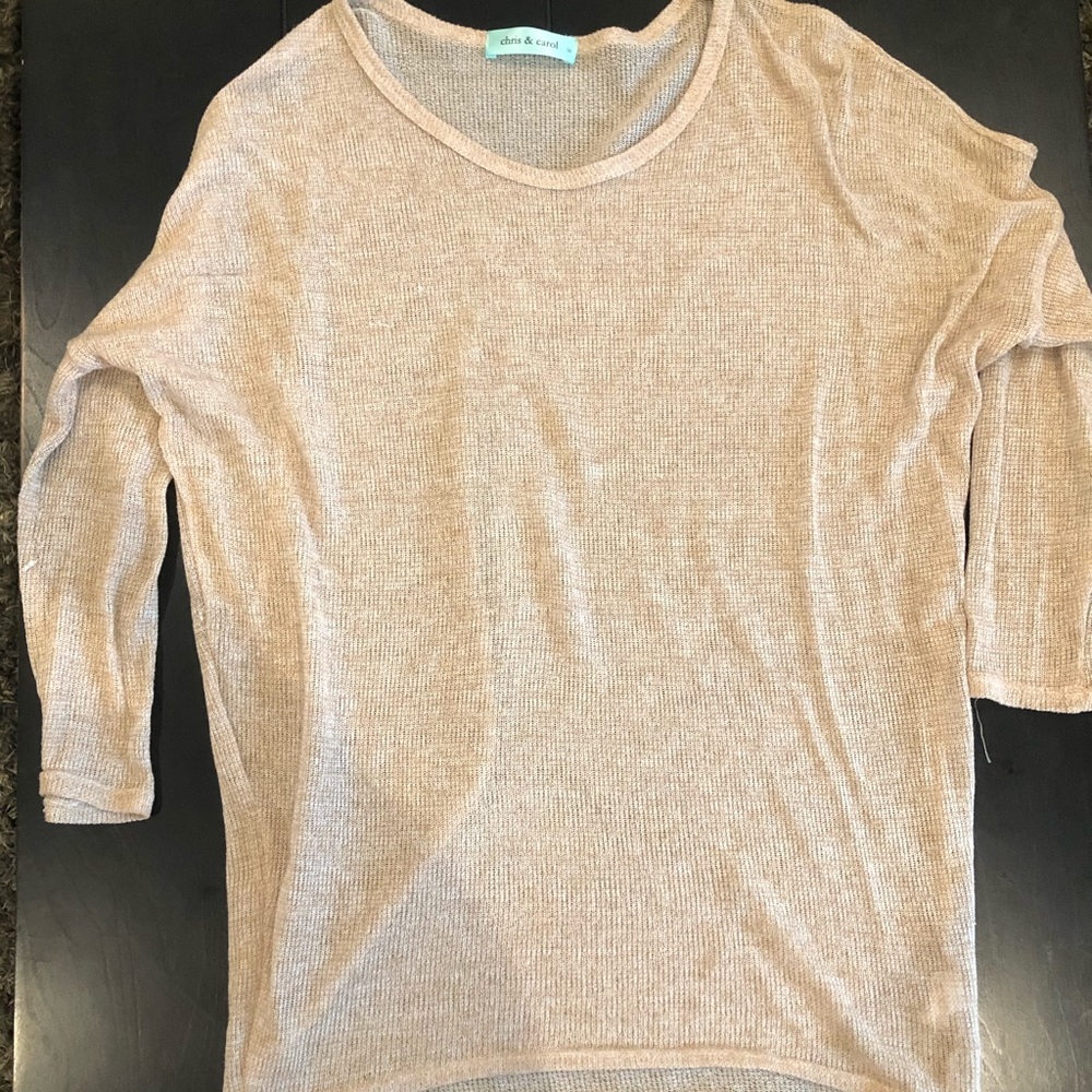 Tan net shirt